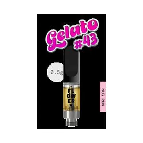Nug Run Resin Cartridge 0.5g - Gelato #43 by The Flowery - 0.500g Live Resin