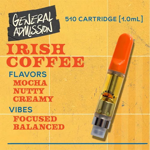 Irish Coffee - 1g Distillate Vape Carts by General Admission - 1.000g Cartridge