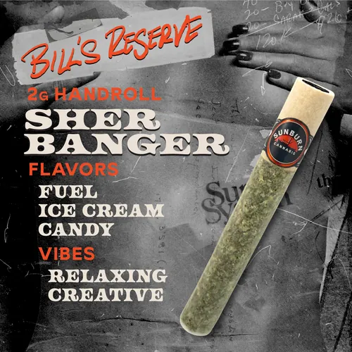 Sherbanger - 2g Handrolled Pre-roll by Bill's Reserve - 2.000g PreRoll