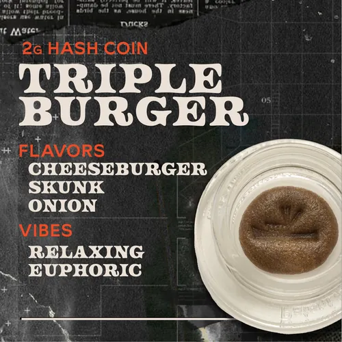 Triple Burger - 2g Hash Coins Concentrate by Sunburn - 2.000g Hash