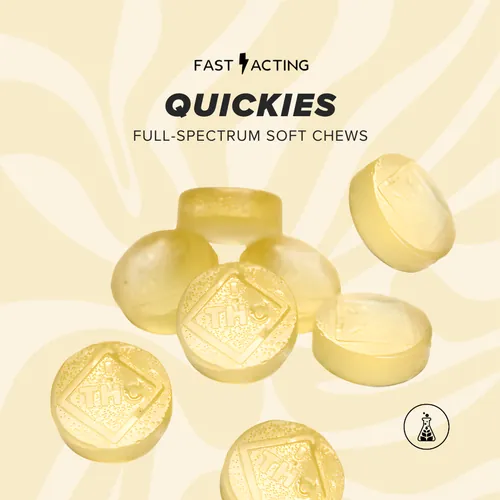 Quickies Raspberry (100mg 10 Pack) Soft Chews - 10 Pack | 100mg from  product image