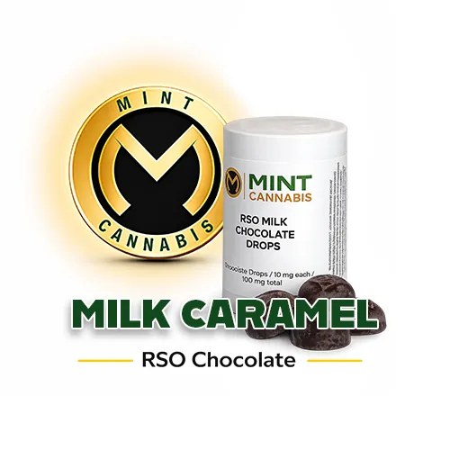 Mint Premium - Chocolate Drops RSO 100mg - Milk Ccnt from  product image