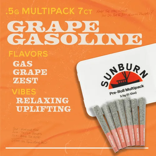 Grape Gasoline - 7ct Pre Rolls by Sunburn - 3.500g PreRoll