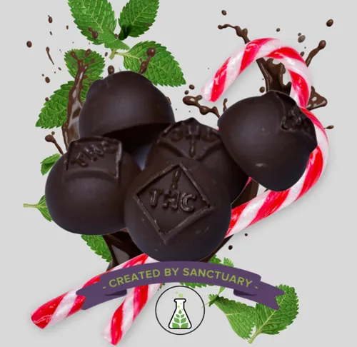 Full Spectrum Peppermint Dark Chocolate Bites 60mg 6pk - 