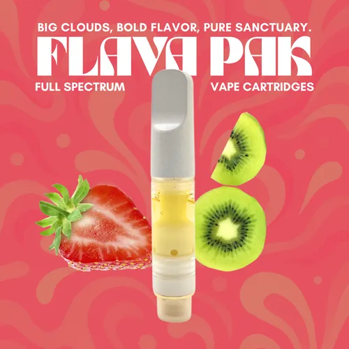 Strawberry Kiwi Full Spectrum Flava Pak Vape - 0.5g by Sanctuary Medicinals - 0.500g Cartridge