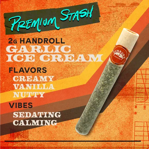 Garlic Ice Cream - 2g Handrolled Pre-roll by Premium Stash - 2.000g PreRoll