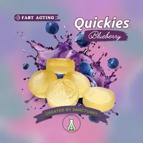 Blueberry Chews | Quickies Fast Acting 60mg 6pk