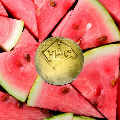 10pk | Live Rosin Sauz | Watermelon | 100mg by Sanctuary Cannabis - 0.100g Gummy