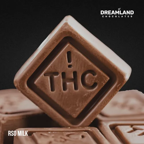 Dreamland RSO Indica Milk Chocolate Squares 10pcs by Planet 13 - 0.100g Chocolate