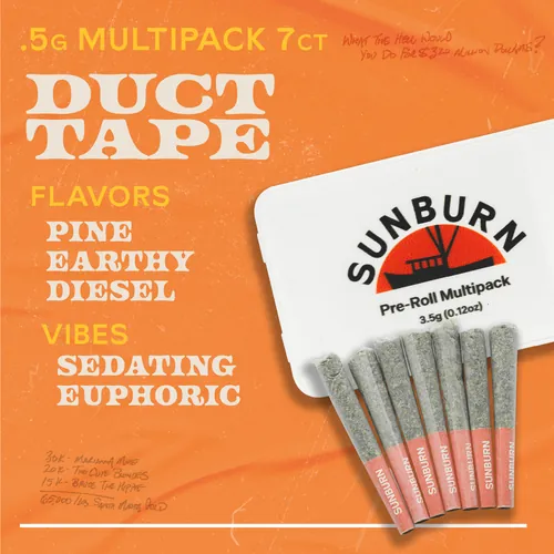 Duct Tape - 7ct Pre Rolls by Sunburn - 3.500g PreRoll