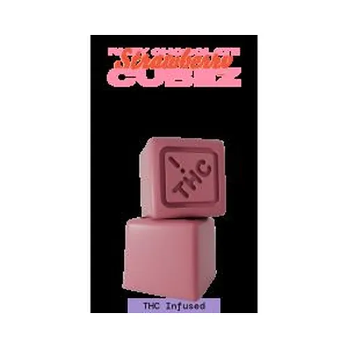 THC Infused Cubez - Ruby Chocolate Strawberry from  product image