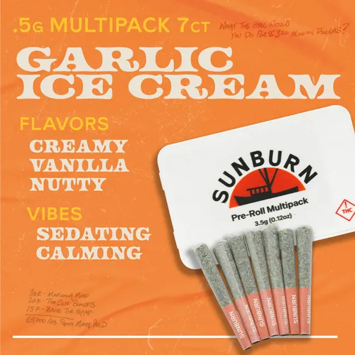 Garlic Ice Cream 7ct Pre Rolls Hybrid - 
