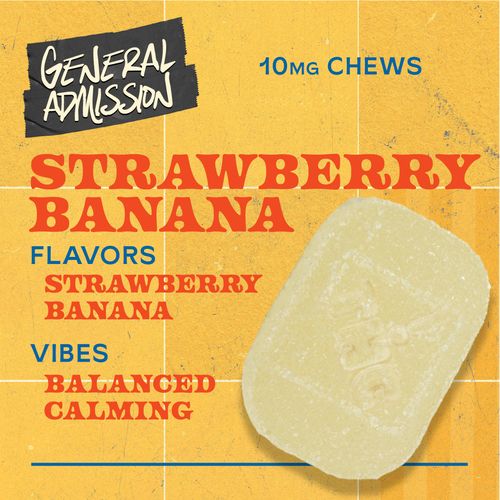 Strawberry Banana 100mg 10pk Chews - 