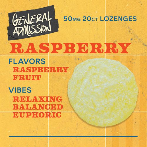 Raspberry 50mg 20ct Lozenges Hybrid - 
