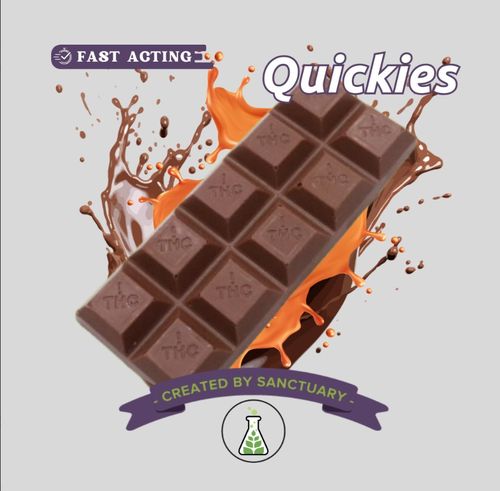 Quickies Caramel Milk Chocolate Bar 100mg 10pk - 