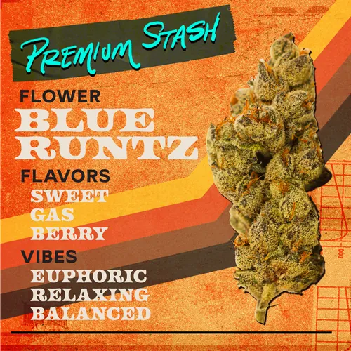 Blue Runtz - 3.5g Flower by Premium Stash - 3.500g Whole