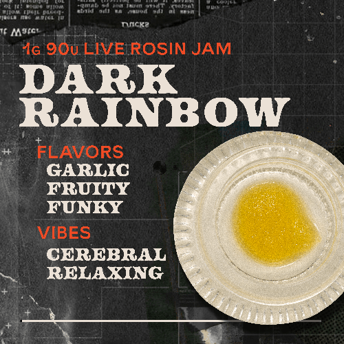 Dark Rainbow 1g Live Rosin Jam Indica - 