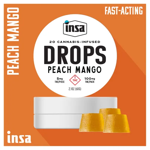 Drops/Chews - Peach Mango - 100mg (20 Chews) from  product image