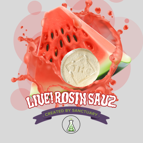 Live Rosin Sauz Watermelon Chews 100mg 10pk - 