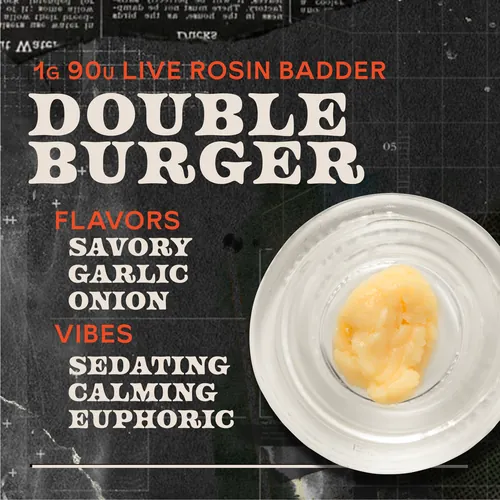 image of Double Burger Badder 1g Live Rosin Concentrate