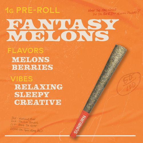 Fantasy Melons 1g Pre Roll Whole Flower - 
