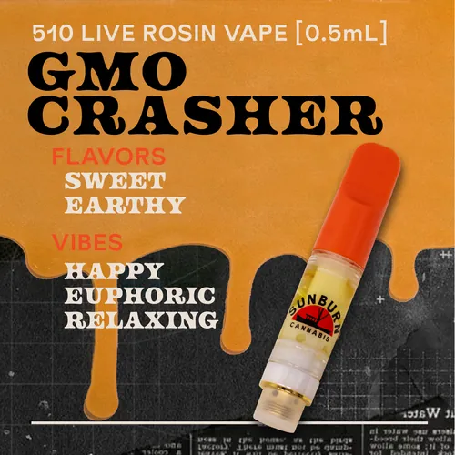 GMO Crasher - 0.5g Live Rosin Cartridge from  product image