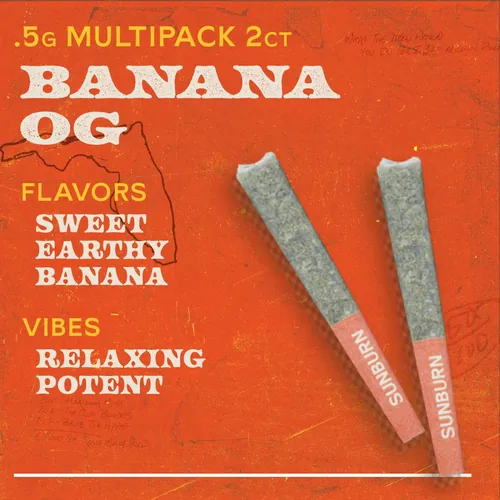 Banana OG 2ct Pre Rolls Whole Flower Indica - 