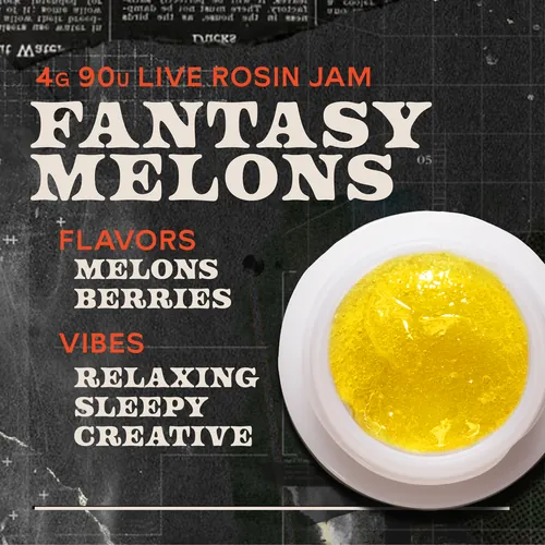 Fantasy Melons Jam 4g Live Rosin Concentrate by Sunburn - 4.000g Live Rosin