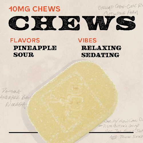 Pineapple 100mg 10pk Chews Hybrid - 
