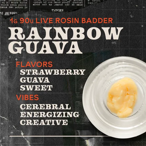 Rainbow Guava Badder 1g Live Rosin Concentrate