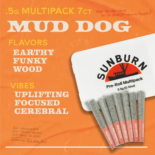 Mud Dog - 7ct Pre Rolls by Sunburn - 3.500g PreRoll