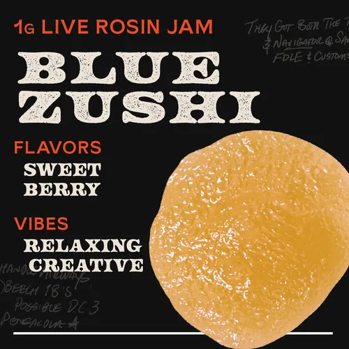 Blue Zushi 1g Live Rosin Badder Hybrid - 
