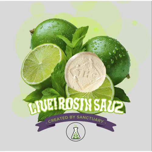 Live Rosin Sauz. Keylime Chews 100mg 10pk