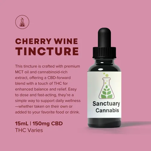 15Ml Tincture  Cbd  Cherry Wine - 