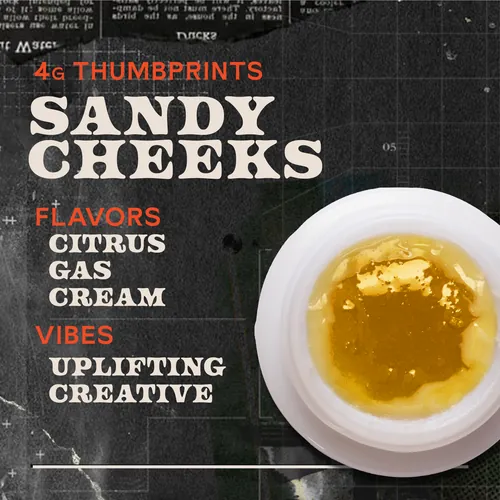 Sandy Cheeks Live Rosin - 4g Thumbprints Concentrate by Sunburn - 4.000g Live Rosin