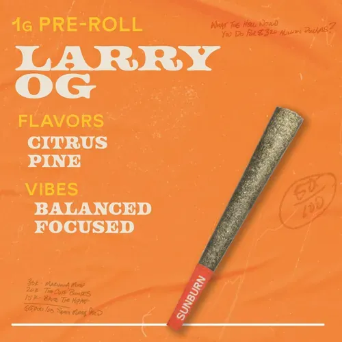 Larry OG 1g Pre Roll Whole Flower Hybrid - 
