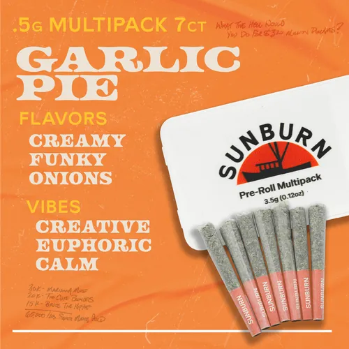 Garlic Pie - 7ct Pre Rolls by Sunburn - 3.500g PreRoll