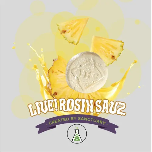 Live Rosin Sauz. Pineapple Chews 100mg 10pk