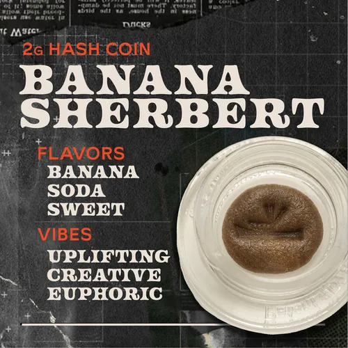 Banana Sherbert - 2g Hash Coins Concentrate