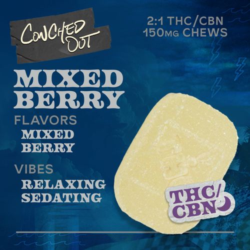 Mixed Berry 2:1 THC:CBN 150mg 10pk Chews Indica - 