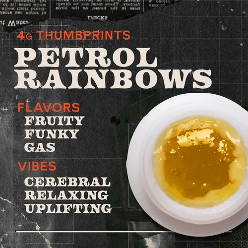 Petrol Rainbows Live Rosin - 4g Thumbprints Concentrate by Sunburn - 4.000g Live Rosin