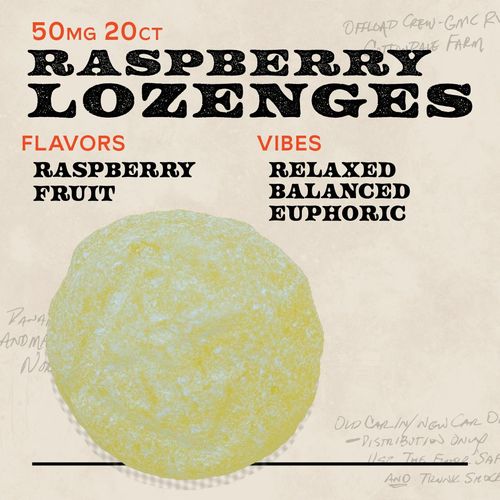Raspberry 50mg 20ct Lozenges Hybrid - 