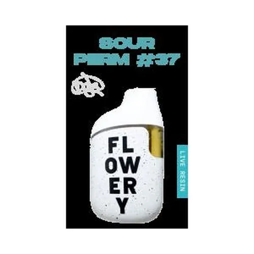 Flowery AIO Live Resin Vape 1g - Sour Perm #37 by The Flowery - 1.000g Live Resin