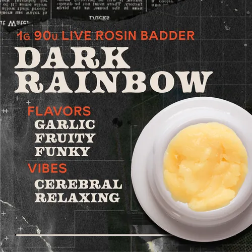 Dark Rainbow Badder 1g Live Rosin Concentrate from  product image