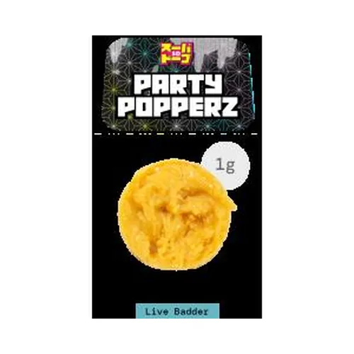 Live Resin Badder 1G - Party Popperz by Super Dope - 1.000g Badder