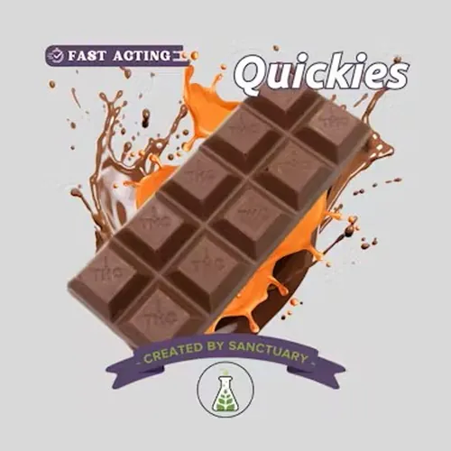 Quickies Caramel Milk Chocolate | 100mg Fast-Acting Chocolate Bar