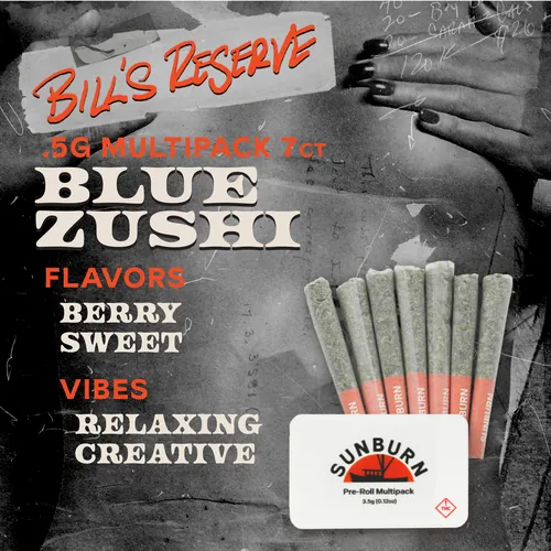 Blue Zushi - 7ct Pre Rolls by Bill's Reserve - 3.500g PreRoll