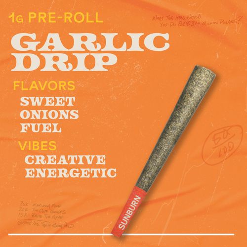 Garlic Drip 1g Pre Roll Whole Flower Hybrid - 
