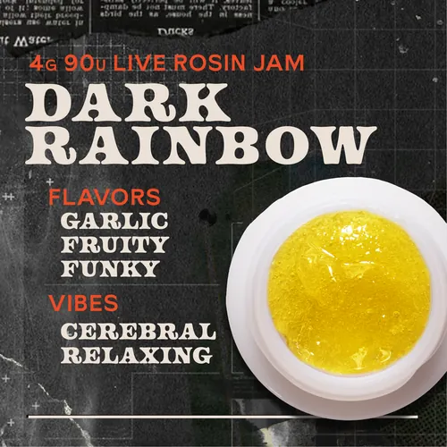 Dark Rainbow Jam 4g Live Rosin Concentrate by Sunburn - 4.000g Live Rosin