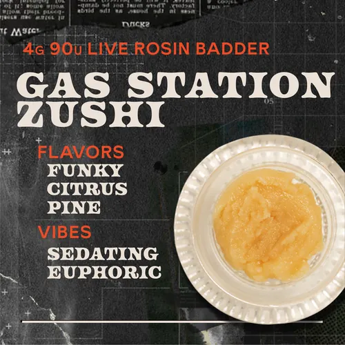 Gas Station Zushi Badder 4g Live Rosin Concentrate